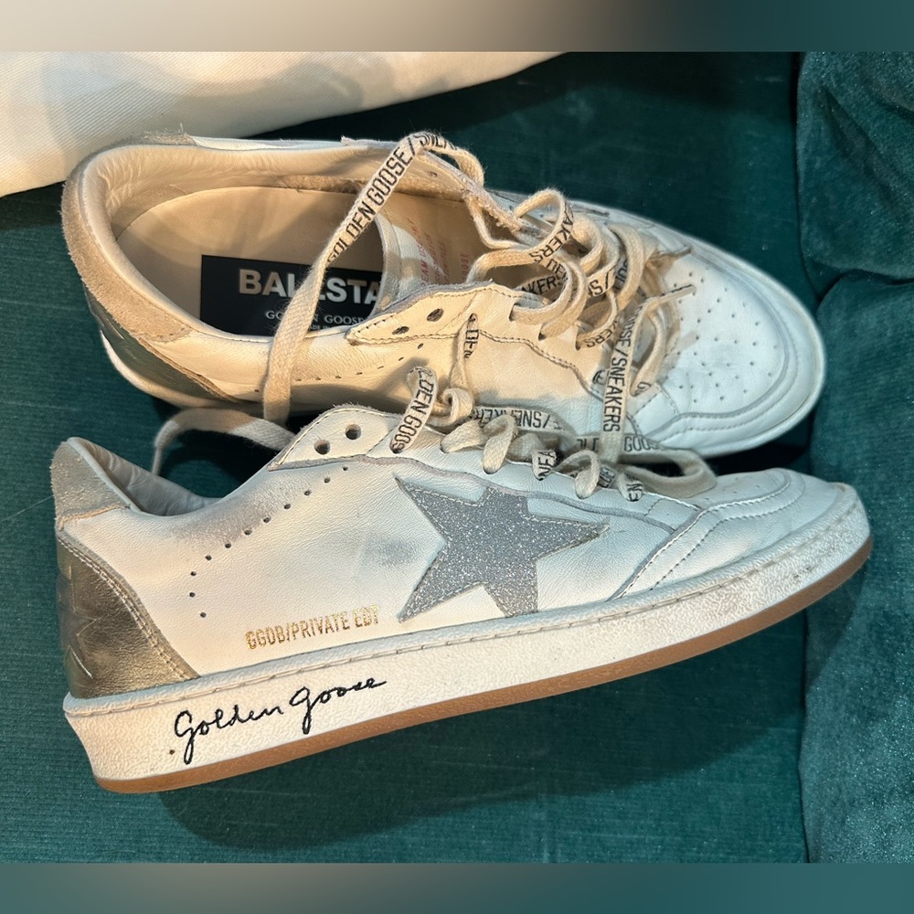 Golden Goose Ballstar metallic leather Women's Sneakers size 8 - Picture 3 of 7